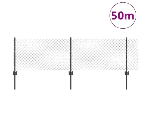 Tvora Ir Stulpas Pilka 0,4 X 50 M Plienas