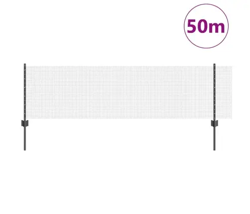 Tvora Su Stulpais Pilka 0.6 X 50 M Plienas