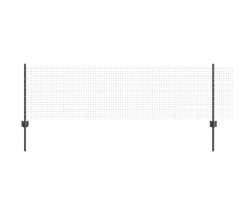 Tvora Su Stulpais Pilka 0,6 X 50 M Plienas Ir Pvc