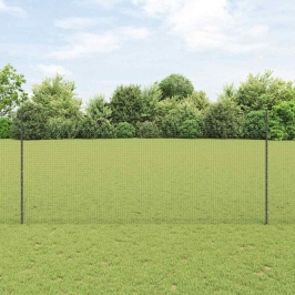 Žogs Ar Stabiem. Pelēka 1.4 X 50 M Tērauds Vidaxl