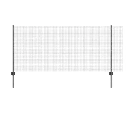 Metināto Stieples Žogs Ar 88 U Stabiem Pelēks 1X100 M Tērauds Vidaxl