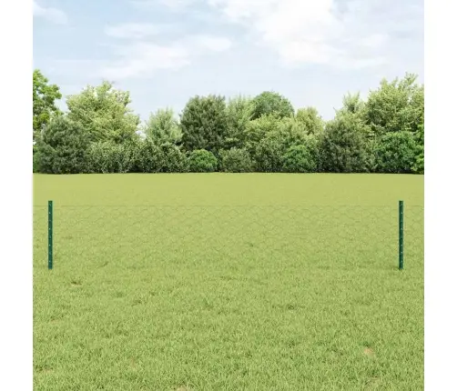 Tvora Su Stulpais Žalia 0.4 X 10 M Plienas