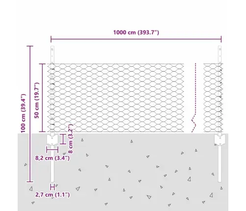 Žogu Postes 5 Gab. U-Kanāla Zaļš 80 Cm Tērauds Vidaxl