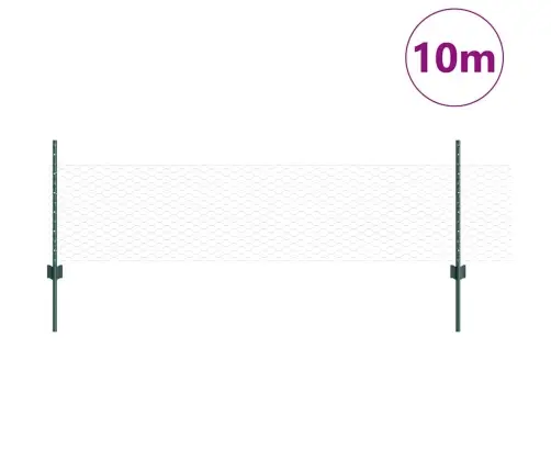 Žogu Postes 5 Gab. U-Kanāla Zaļš 80 Cm Tērauds Vidaxl