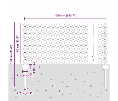 Žoga Stabi 5 Gab. U-Kanāls Zaļš 120 Cm Tērauds Vidaxl