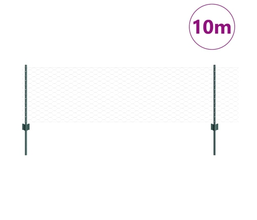Tvora Su Stulpais Žalia 0.6 X 10 M Plienas