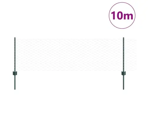 Žogu Stabi 11 Gabali U-Kanāls Zaļš 120 Cm Tērauds Vidaxl