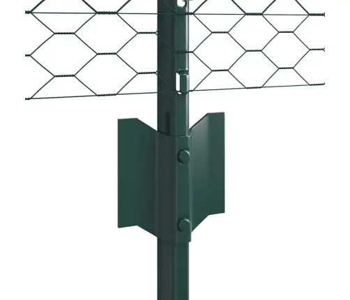 Tvora Su Stulpais Žalia 0,8 X 10 M Plienas Ir Pvc