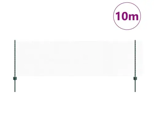 Tvora Su Stulpais Žalia 0,8 X 10 M Plienas Ir Pvc