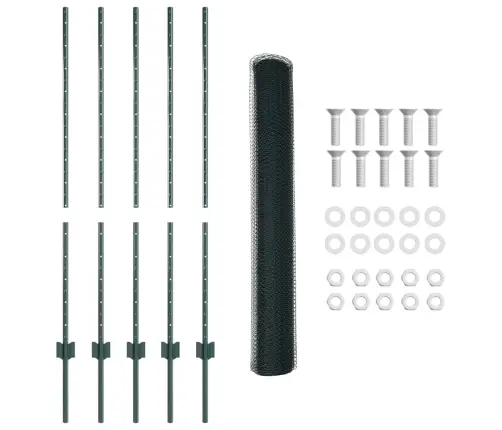 Žoga Stabi 5 Gab. U-Kanāls Zaļš 120 Cm Tērauds Vidaxl