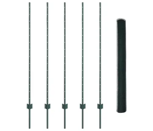 Tvora Su Stulpais Žalia 1.4 X 10 M Plienas