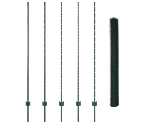 Žoga Balsti 5 Gab. U-Kanāls Zaļš 160 Cm Tērauds Vidaxl