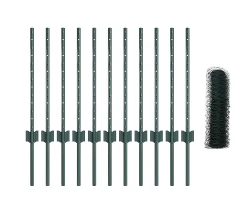 Žoga Stabi 11 Gab. U-Kanāls Zaļš 60 Cm Tērauds Vidaxl