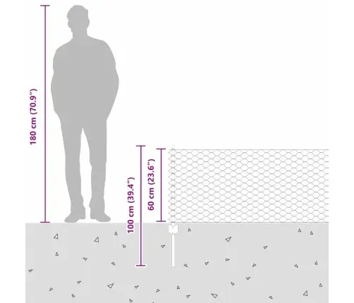 Žoga Stabi 11 Gab. U-Kanāls Zaļš 60 Cm Tērauds Vidaxl