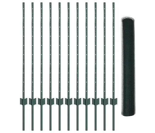 Dārza Žogu Komplekts 2 Gabali Zaļš Metāls, Plastmasa Vidaxl Dārza Žogu Komplekts 2 Gabali Zaļš Metāls, Plastmasa Vidaxl