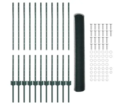 Dārza Žogu Komplekts 2 Gabali Zaļš Metāls, Plastmasa Vidaxl Dārza Žogu Komplekts 2 Gabali Zaļš Metāls, Plastmasa Vidaxl