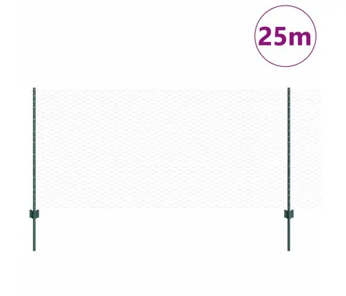 Dārza Žogu Komplekts 2 Gab. Zaļš Metāls 25 X 1 M Izturīgs Vidaxl