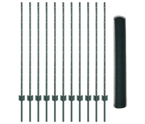 Tvora Su Stulpais Žalia 1.2 X 25 M Plienas