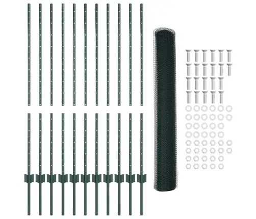 Tvora Su Stulpais Žalia 1.2 X 25 M Plienas