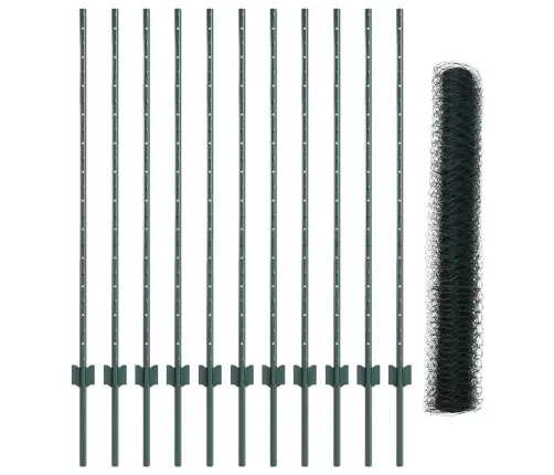 Tvora Su Stulpais Žalia 1.2 X 25 M Plienas