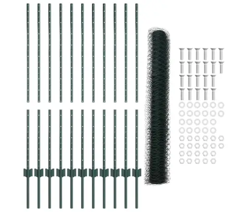 Tvora Su Stulpais Žalia 1.2 X 25 M Plienas