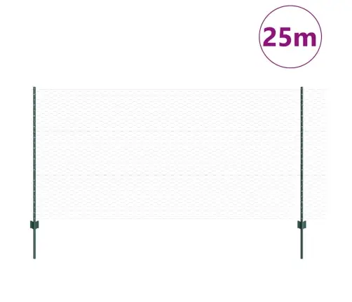Tvora Su Stulpais Žalia 1.2 X 25 M Plienas