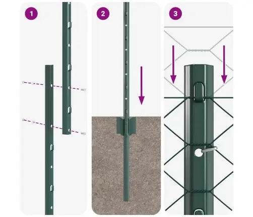 Tvora Ir Stulpas Žalia 1,4 X 25 M Plienas