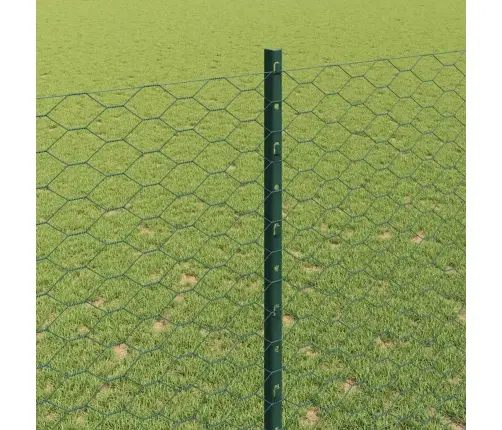 Dārza Žogu Komplekts 2 Gabali Zaļš Metāls, Plastmasa 25 X 1.5 M Vidaxl