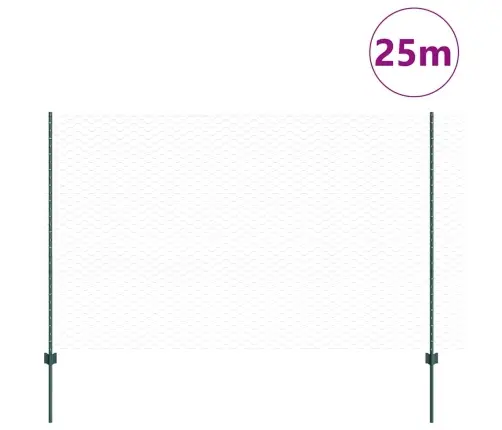 Tvora Su Stulpais Žalia 1,5 X 25 M Plienas