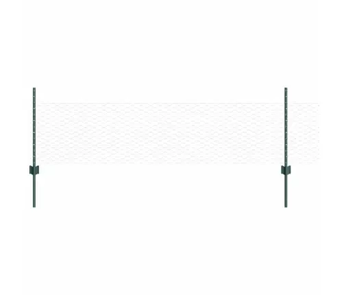 Nožogojuma Stabi 11 Gab. U-Kanāls Zaļš 60 Cm Tērauds Vidaxl