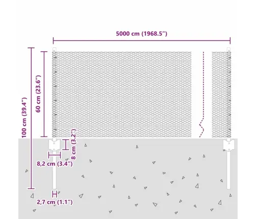 Aed Koos Postidega Roheline 0.6 X 50 M Teras