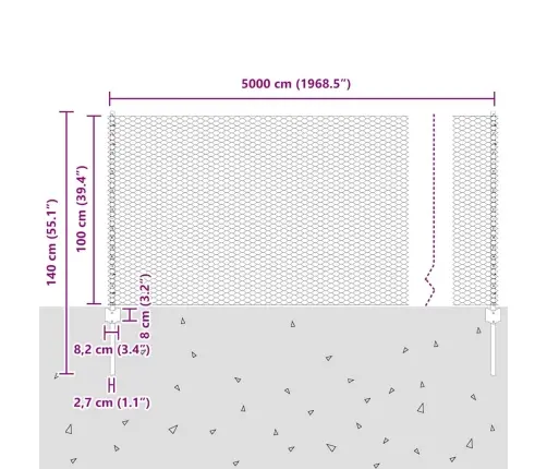 Aed Koos Postidega Roheline 1 X 50 M Teras