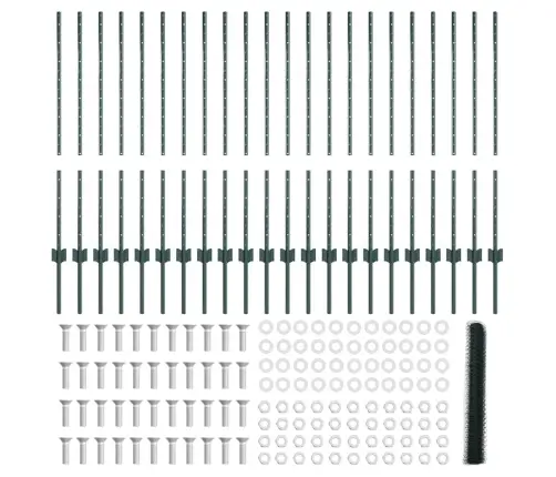 Žoga Stabi 11 Gab. U-Nodaļa Zaļā Krāsā 100 Cm Tērauds Vidaxl