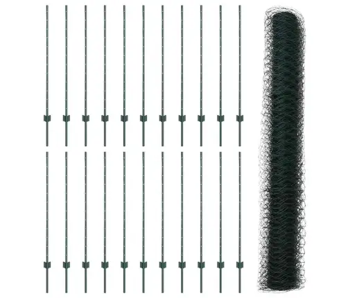 Tvora Su Stulpais Žalia 1.2 X 50 M Plienas