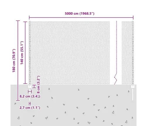 Žogu Stabi 11 Gab. U-Kanāls Zaļš 140 Cm Tērauds Vidaxl