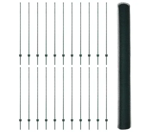 Žoga Stabi 11 Gabali U-Kanāls Zaļā Krāsā 160 Cm Tērauda Vidaxl