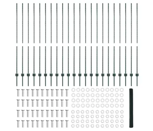Žoga Stabi 11 Gabali U-Kanāls Zaļā Krāsā 160 Cm Tērauda Vidaxl