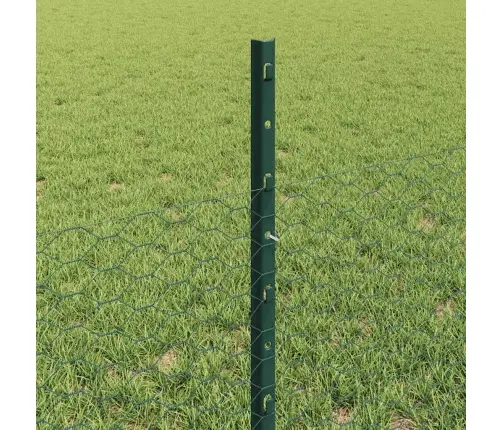 Žogu Stabi 11 Gab U-Kanāls Zaļš 60 Cm Tērauds Vidaxl