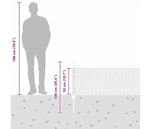 Žoga Stabi 11 Gab. U-Kanāls Zaļš 60 Cm Tērauds Vidaxl