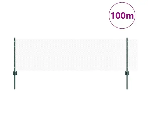 Žogu Stabi 11 Gabali U-Kanālā Zaļš 60 Cm Tērauds Vidaxl