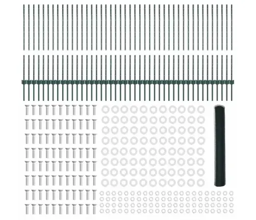 Žoga Stabi 11 Gab. U-Veida Zaļi 100 Cm Tērauda Vidaxl