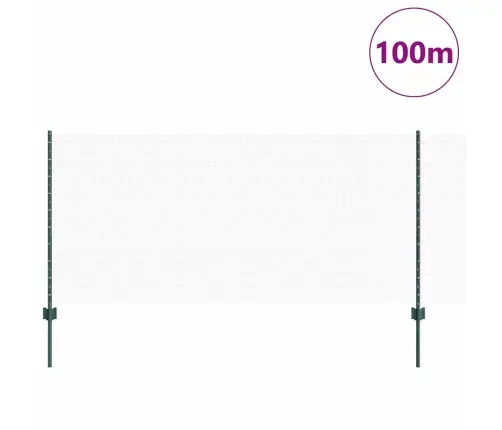 Žoga Stabi 11 Gab. U-Veida Zaļi 100 Cm Tērauda Vidaxl