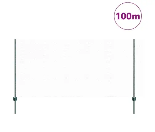Dārza Balsti 11 Gab. U-Kanāls Zaļā 120 Cm Tērauds Vidaxl