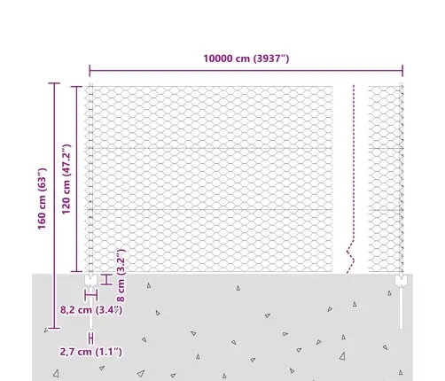 Žoga Stabi 11 Gab U-Kanāls Zaļš 120 Cm Tērauds Vidaxl
