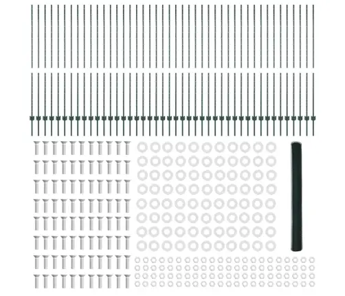 Žogu Stabi 11 Gab U-Kanāls Zaļā 160 Cm Tērauda Vidaxl