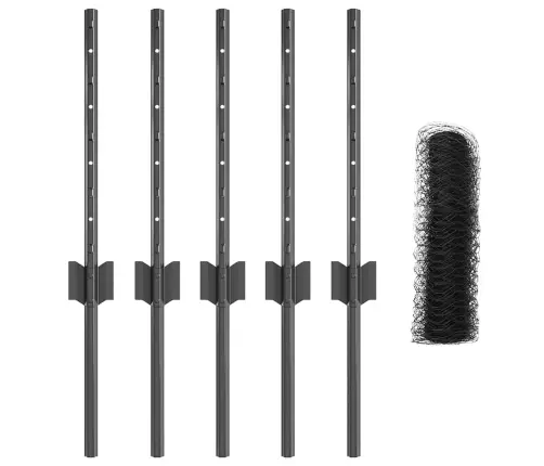 Tvora Ir Stulpas Pilka 0,4 X 10 M Plienas