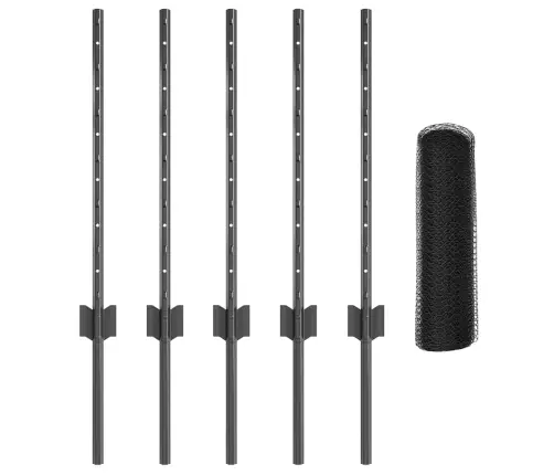 Žogu Stabi 5 Gab. U-Veida Pelēki 60 Cm Tērauds Vidaxl