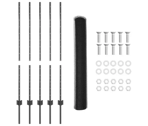 Žoga Stabi 10 Gabalu U-Kanāls Pelēks 120 Cm Tērauds Vidaxl