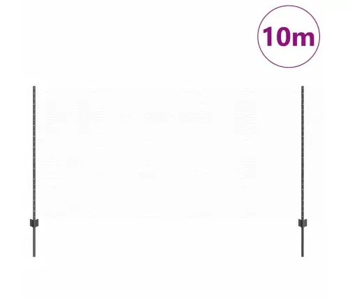 Žoga Stabi 10 Gabalu U-Kanāls Pelēks 120 Cm Tērauds Vidaxl