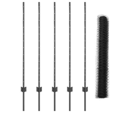 Žogu Stabi 10 Gabali U-Kanāls Pelēki 120 Cm Tērauds Vidaxl